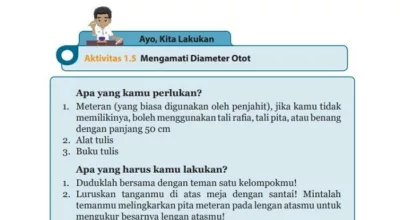 Kunci Jawaban IPA Kelas 8 SMP Halaman 34 Semester 1: Diameter Otot